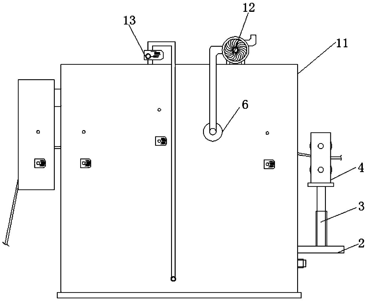 Winding drum cloth automatic feeding device and using method thereof