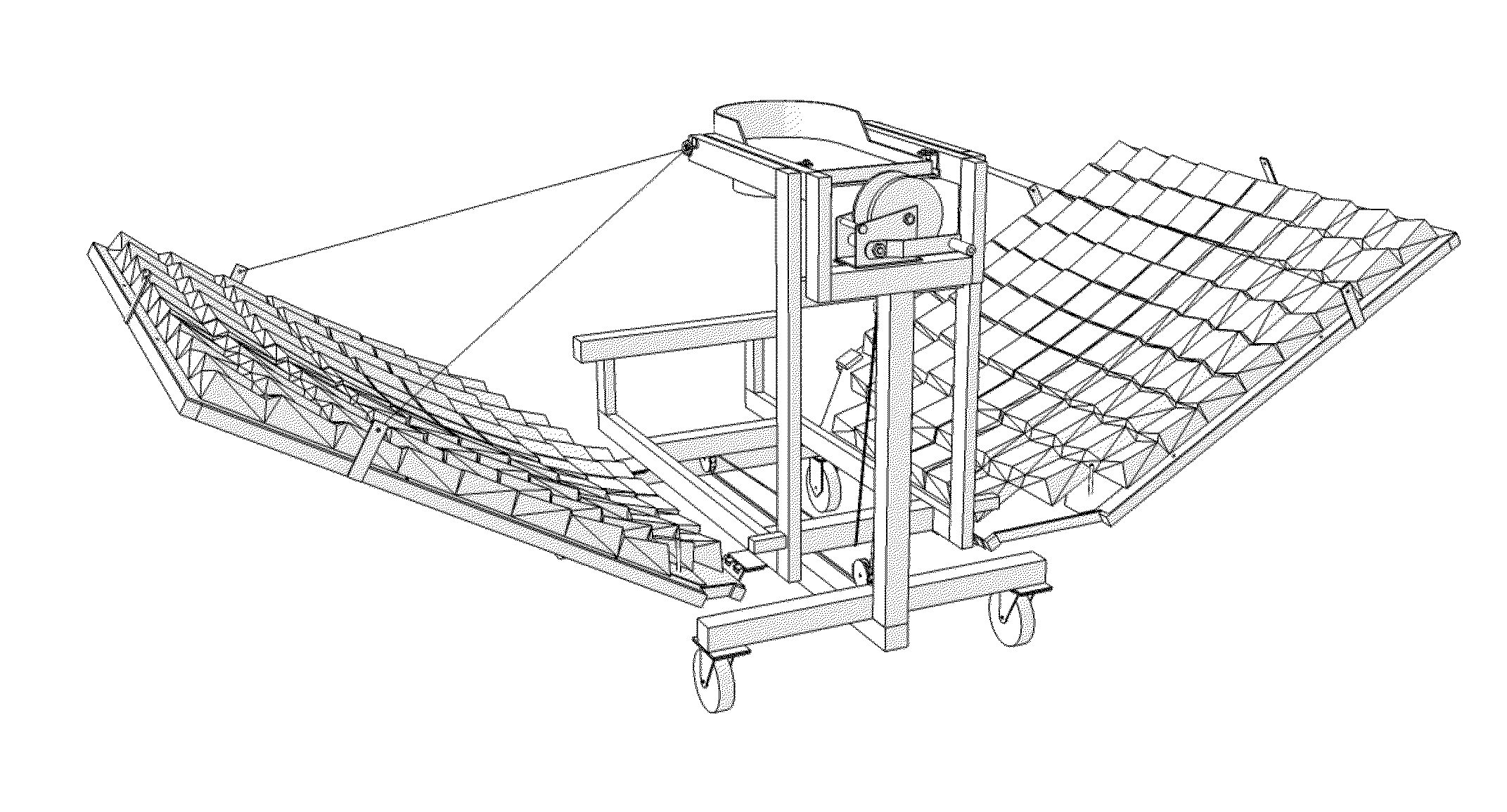 Concentrating solar collector and pre-formed fresnel array reflector panel