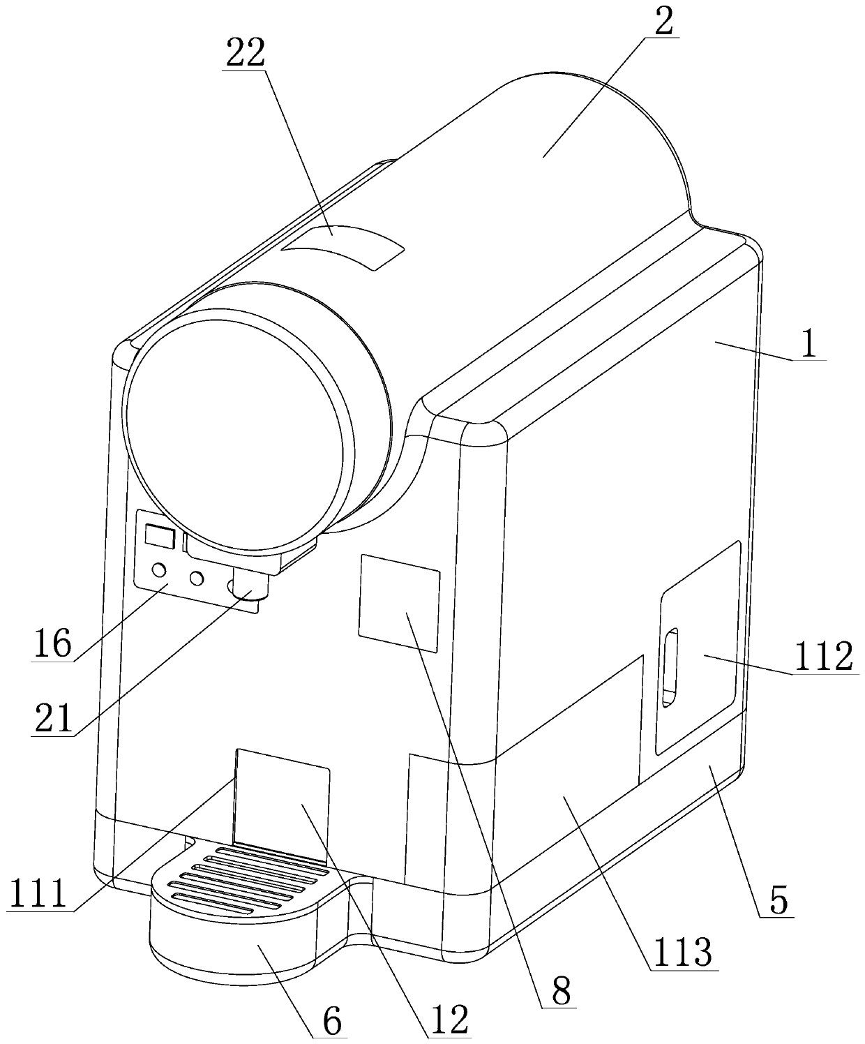 Intelligent coffee machine with rotary type automatic cup output function