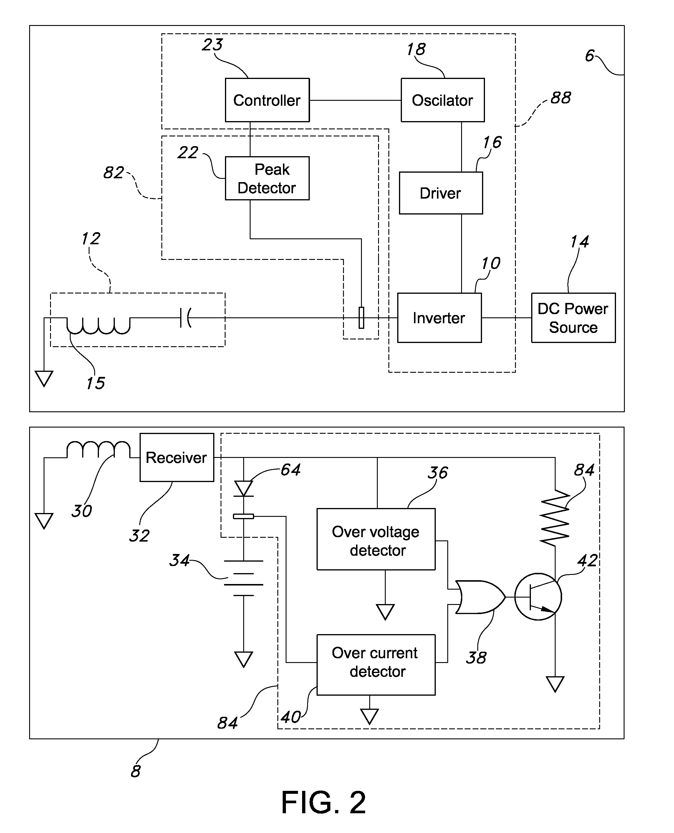 System and method for inductively charging a battery