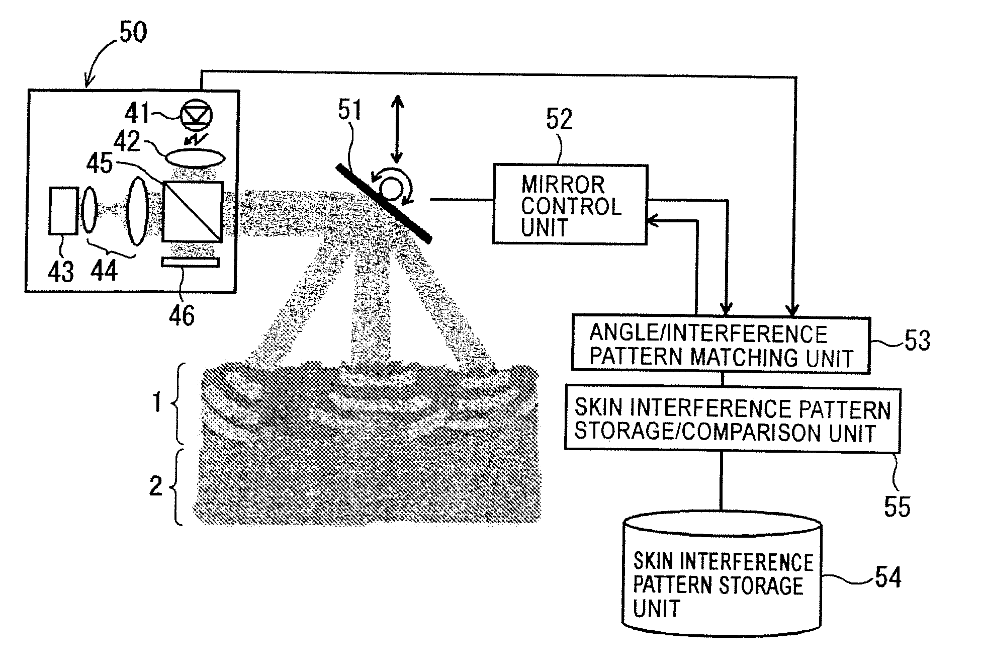 Living-tissue pattern detecting method, living-tissue pattern detecting device, biometric authentication method, and biometric authentication device