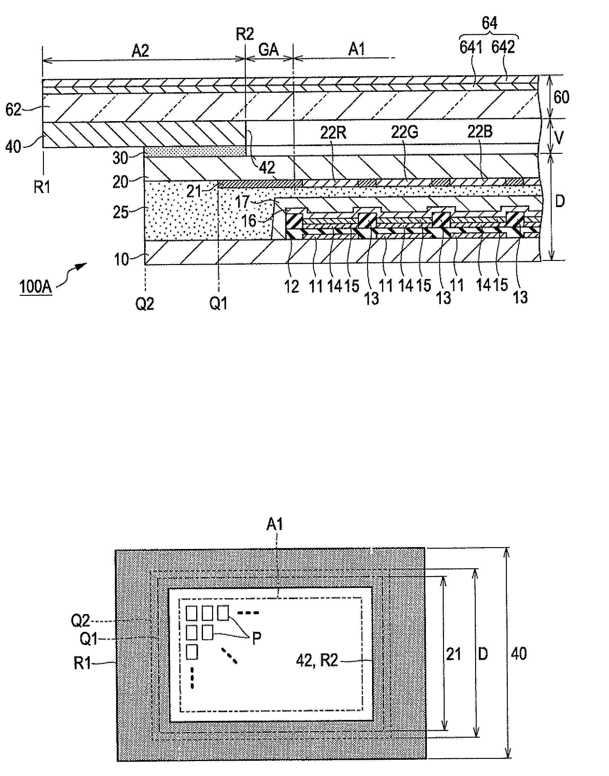 Display device and electronic apparatus