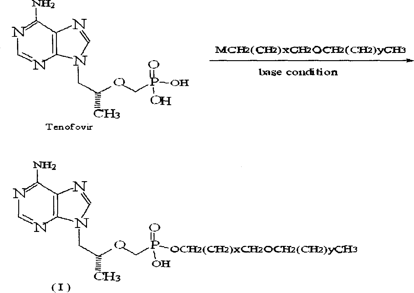 Tenoforv monoester compounds with HIV-1/HBV virus copying inhibiting activity