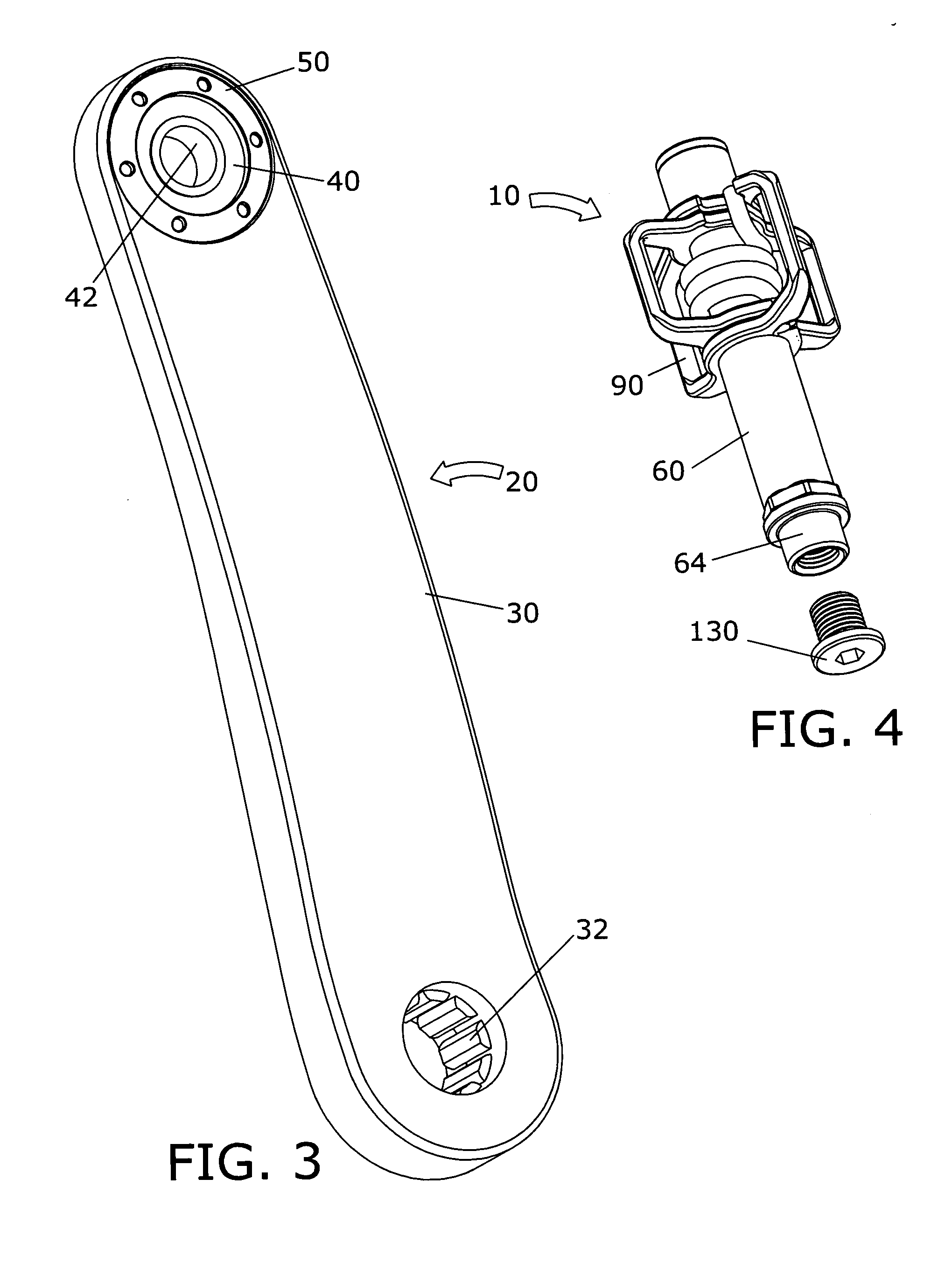 Bicycle pedal and crank apparatus