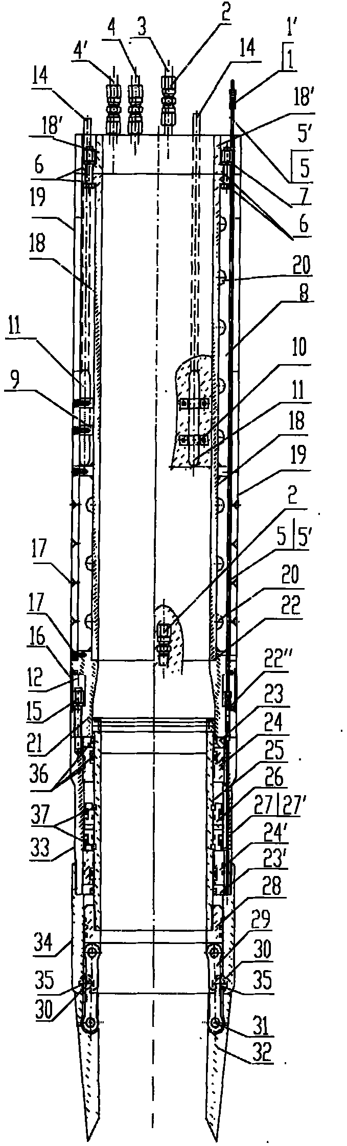 Multi-disk pouring pile one-step molding device and construction method thereof