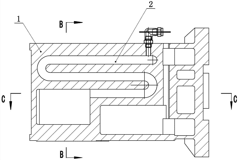 Machining center spindle box with internal circulation cooling system