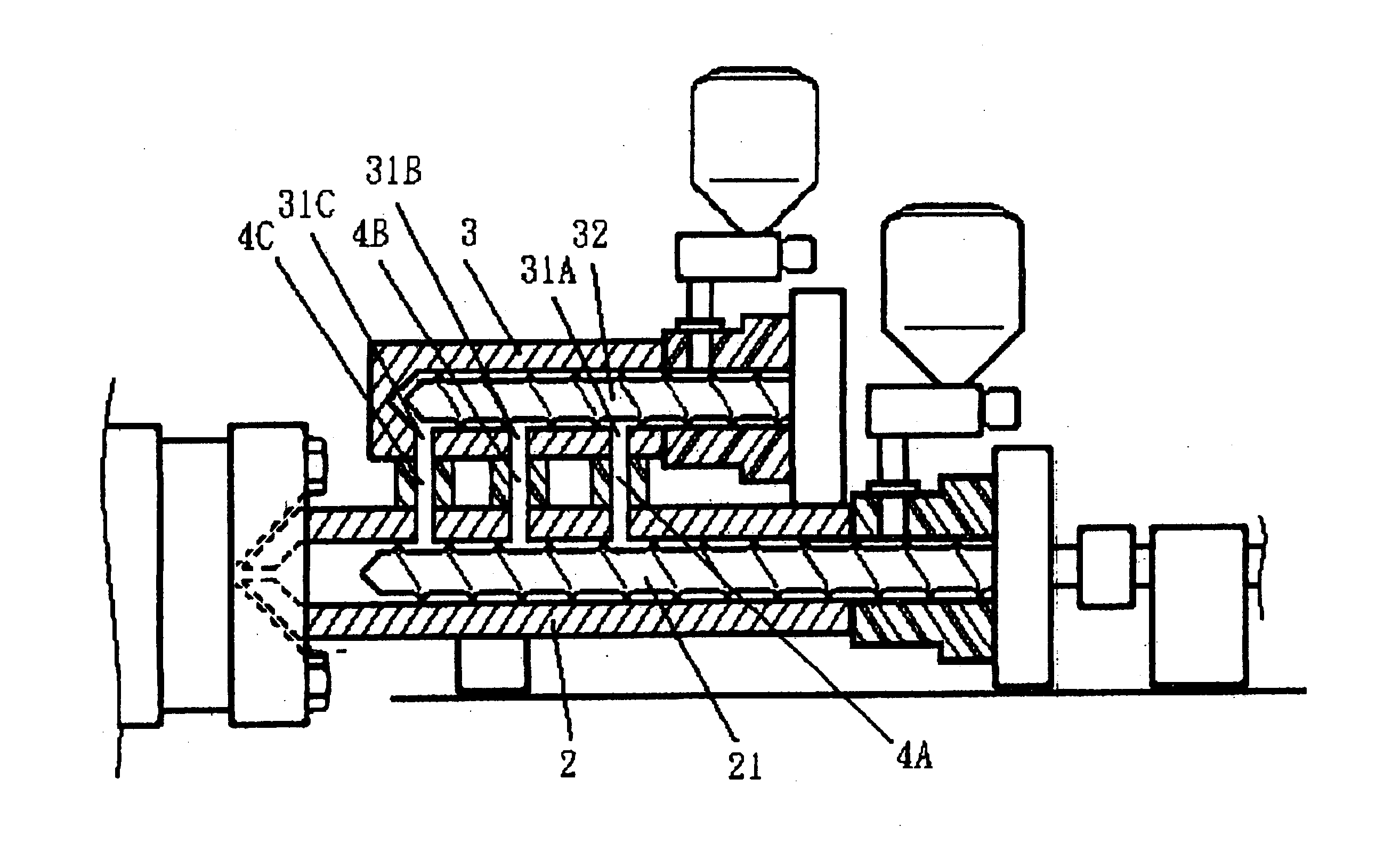 Material melting device of metal injection molding machine