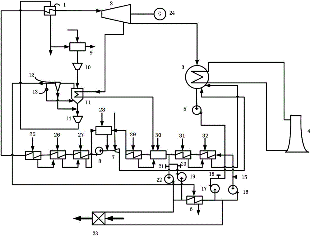 Pre-drying brown coal power generation system integrated with air heater and pre-drying brown coal power generation method