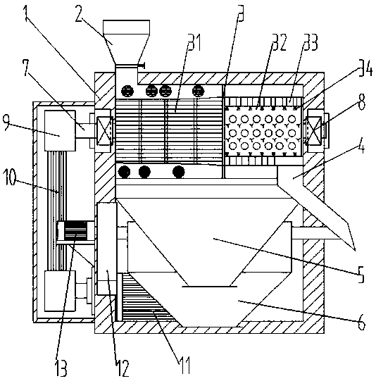 Walnut peeling device