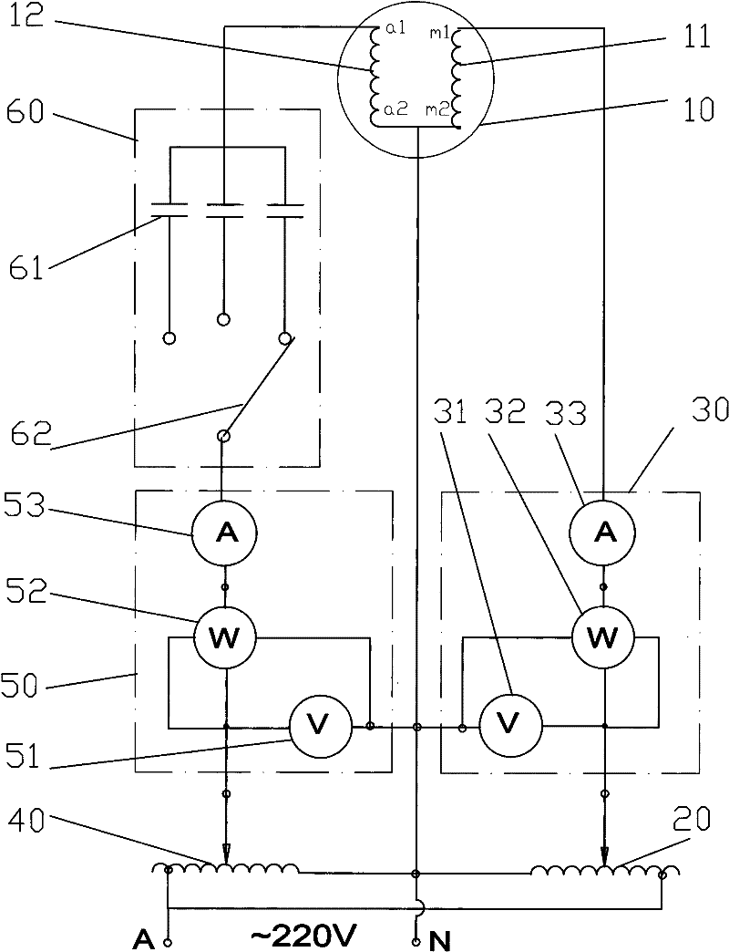 Low-power single-phase condenser motor and method for adjusting capacitance and turn number thereof