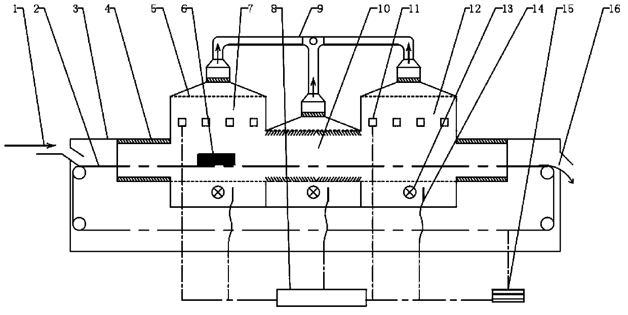 Multi-section intermittent microwave hot-air coupling drying equipment