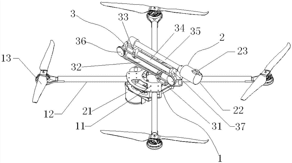 High-altitude flame-projecting barrier-removing robot