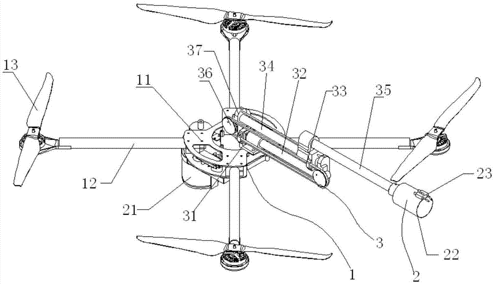 High-altitude flame-projecting barrier-removing robot