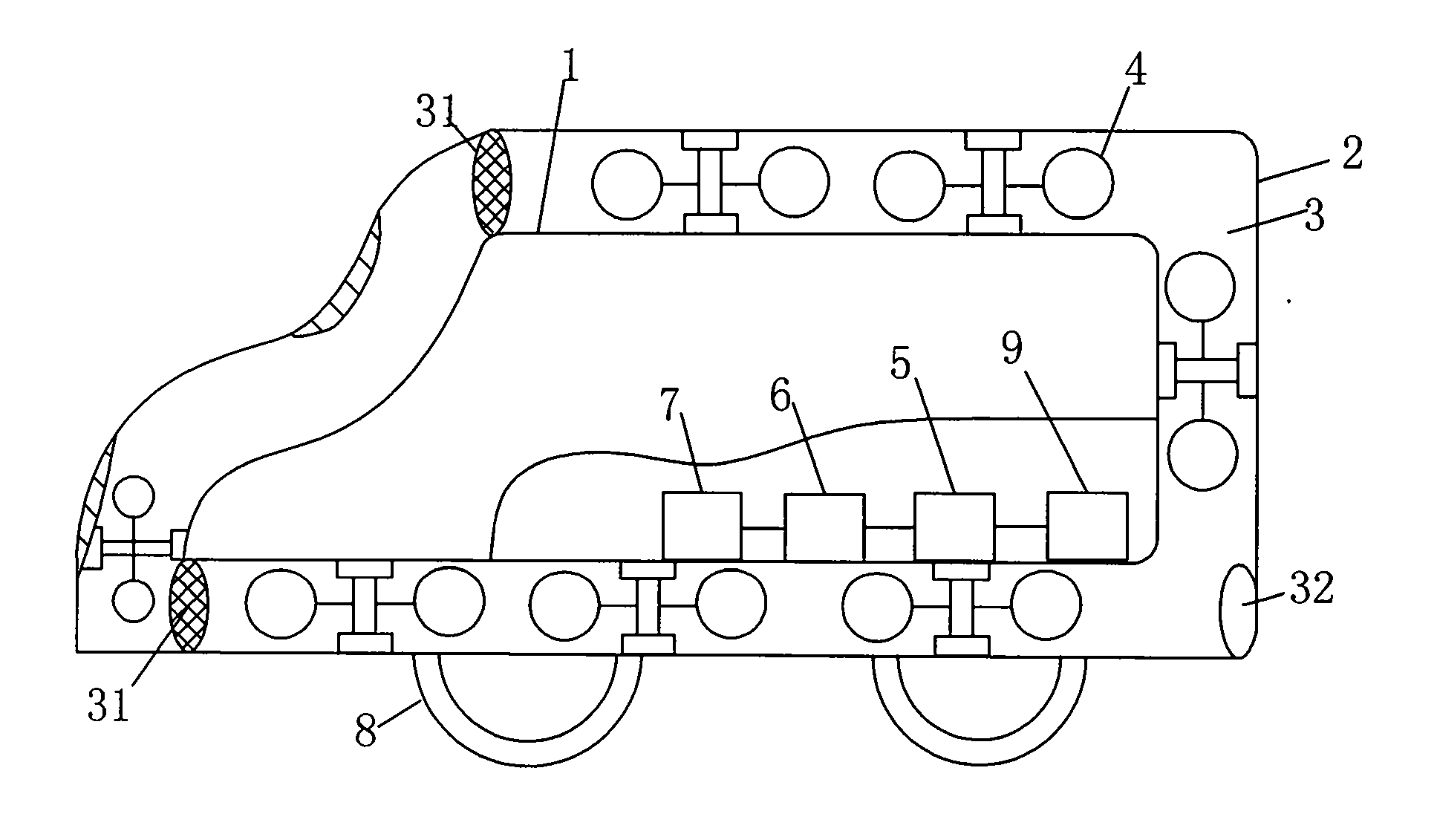 Electric pneumatic vehicle