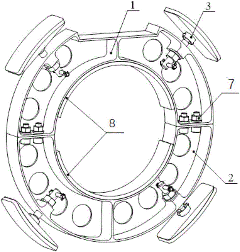 Embraced type sensor vibration reducing bracket with adjustable installing and pointing accuracy