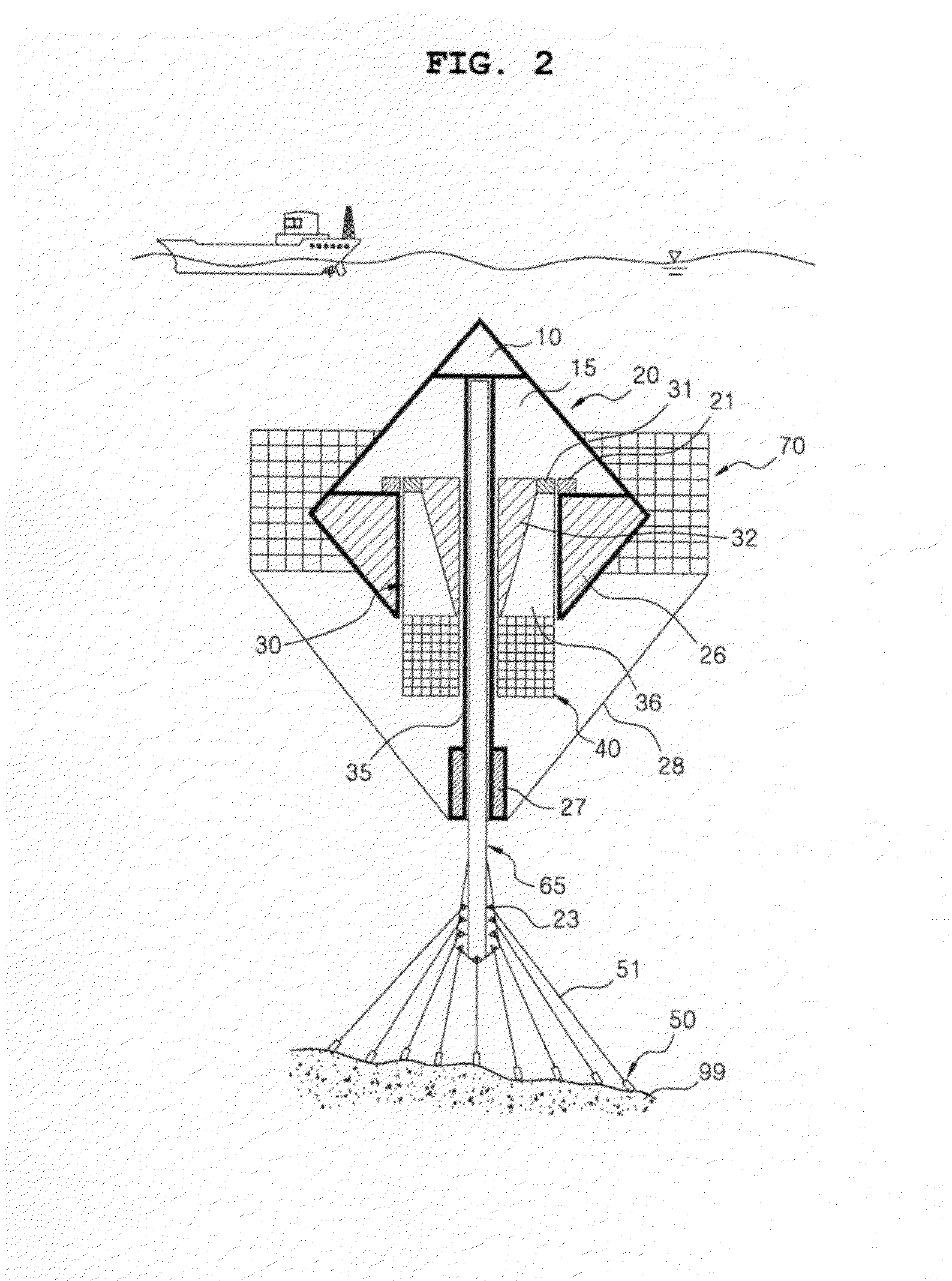 Power generation apparatus and ship propelling apparatus including buoyancy body as well as web-structured wing portions provided thereto