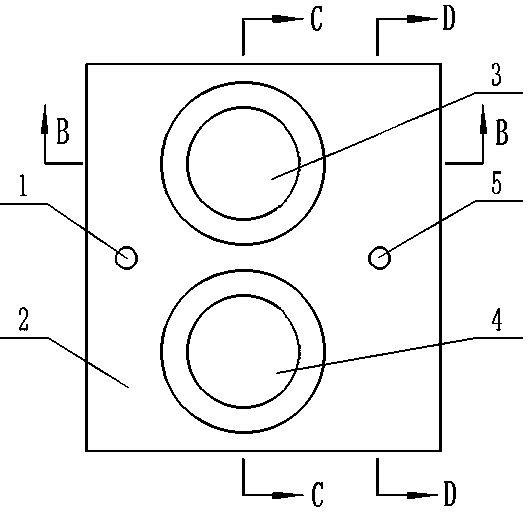 Double-cavity valveless piezoelectric pump of tee joint structure