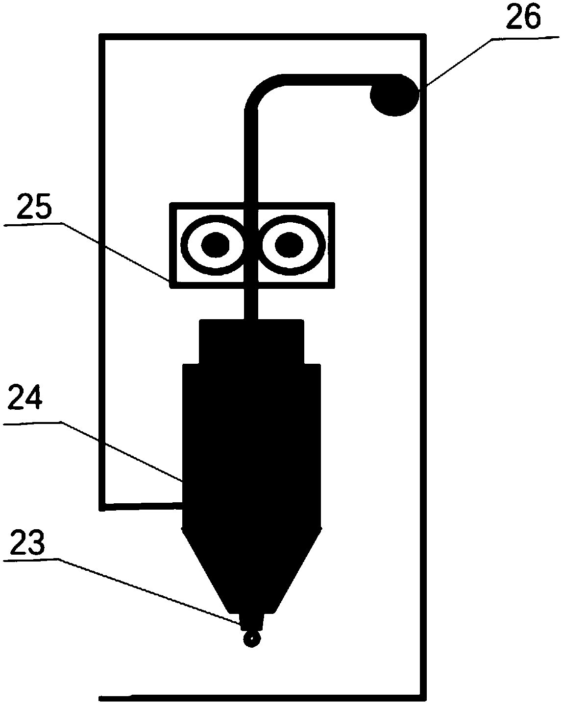 Electrochemical test method and device based on automatic coating and micro-liquid pool