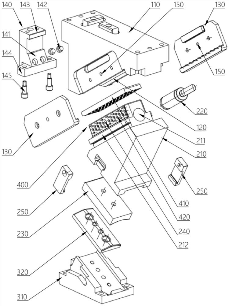 Hoisting inclined wedge with detachable stop block