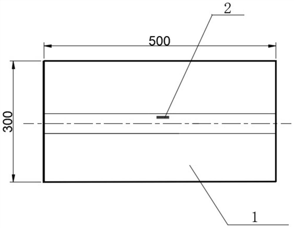 Method for making austenitic stainless steel weld defect test plate with unfused defect