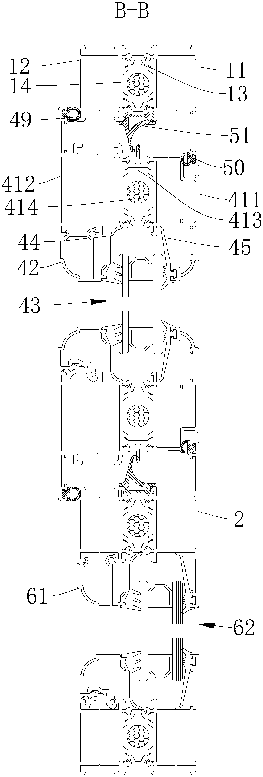 Casement window system structure