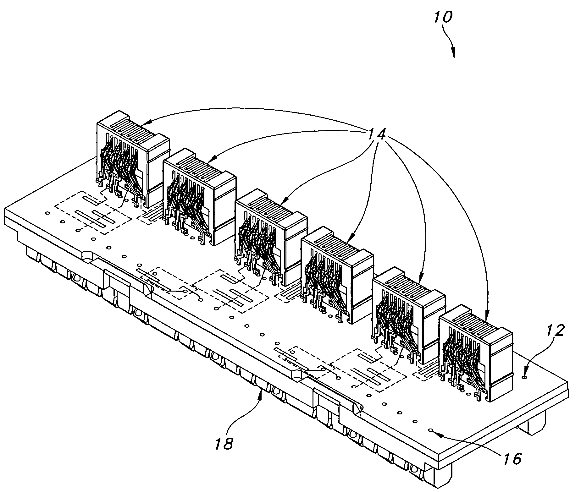 Low noise multiport connector