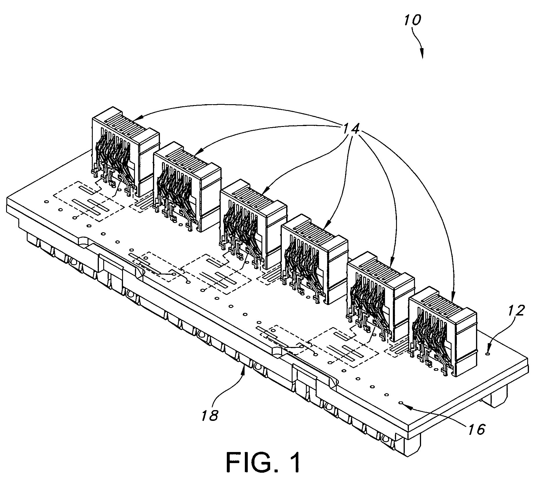 Low noise multiport connector