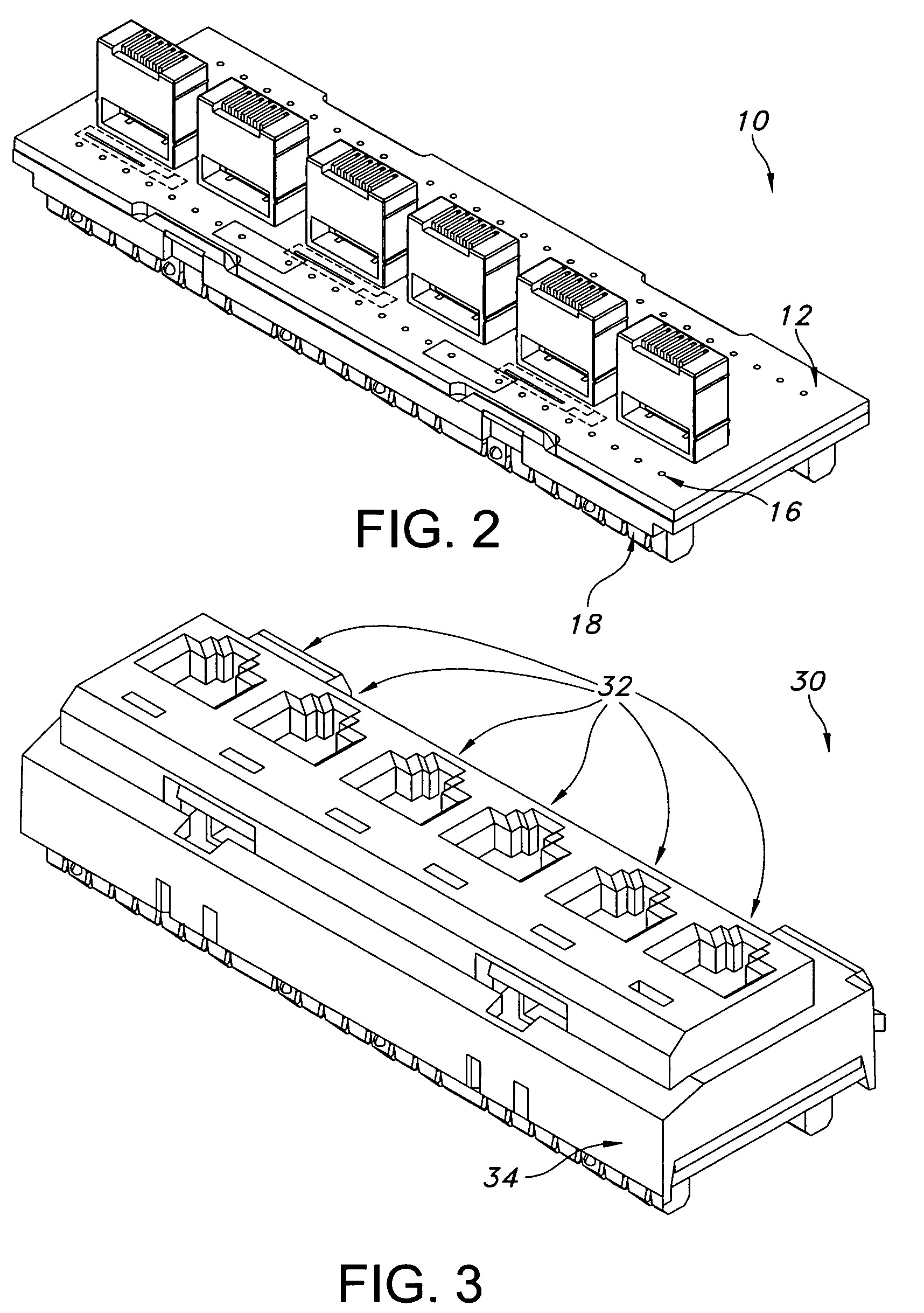 Low noise multiport connector