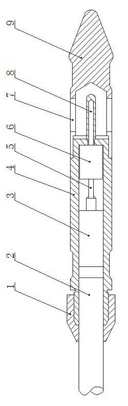 High-temperature platinum resistor well logging device