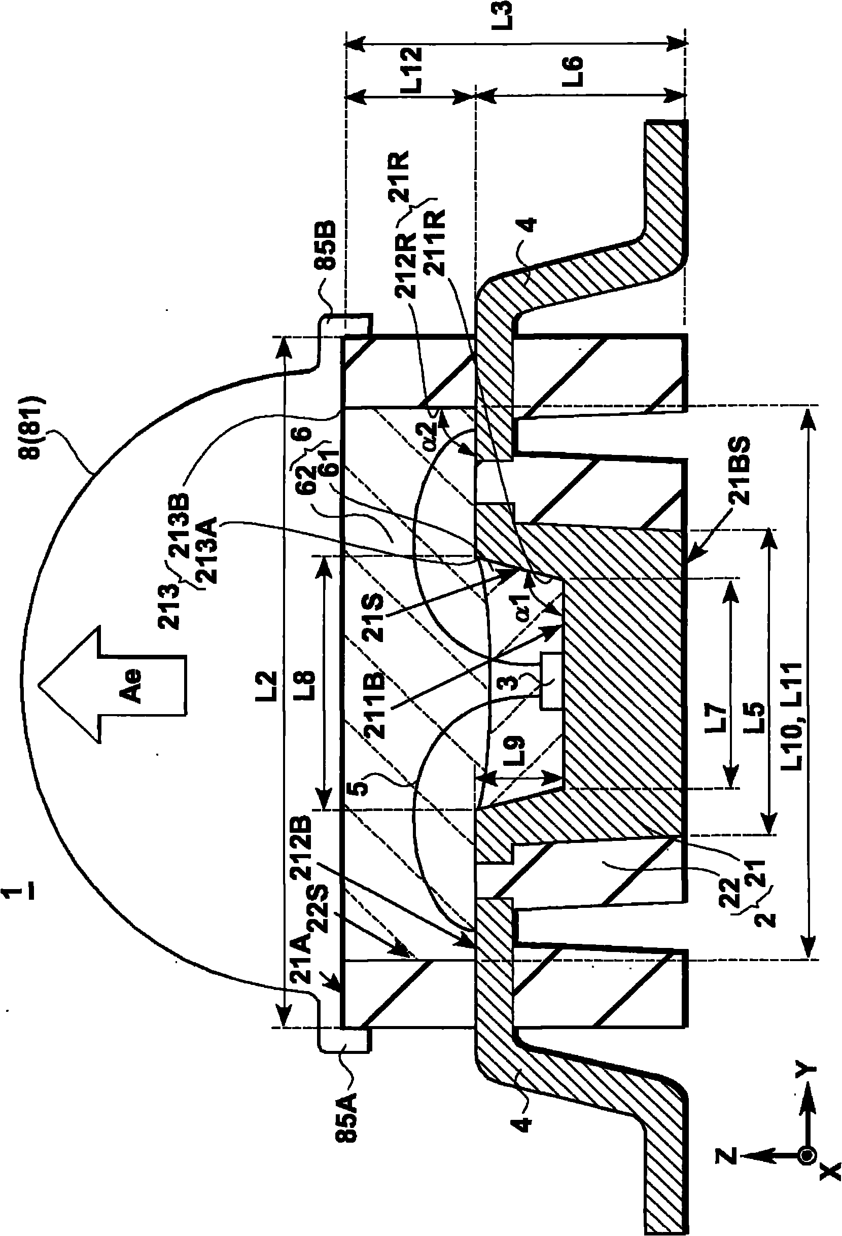 Light emitting semiconductor device, light emitting semiconductor module and lighting device