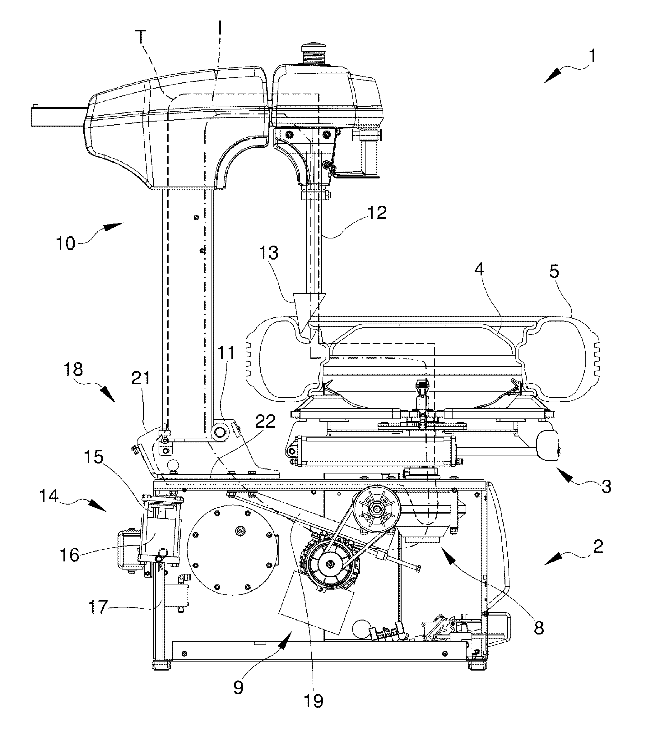 Tyre-changing machine