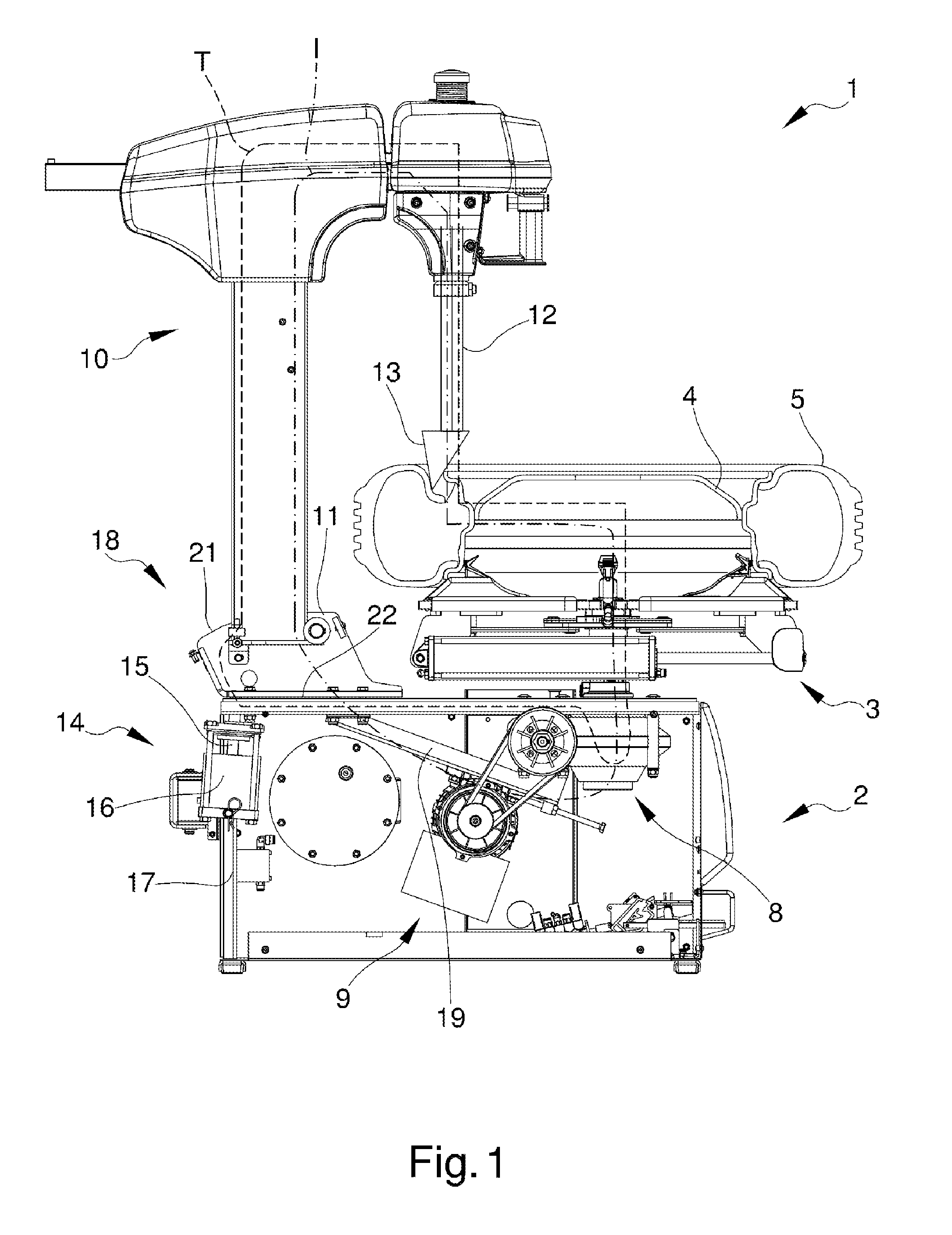 Tyre-changing machine