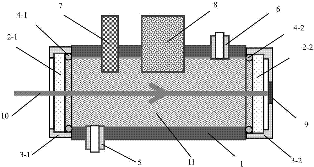 Photoacoustic pool capable of performing liquid photoacoustic detection on line and continuously, and measuring method thereof