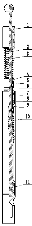 Well testing steel wire releasing tool