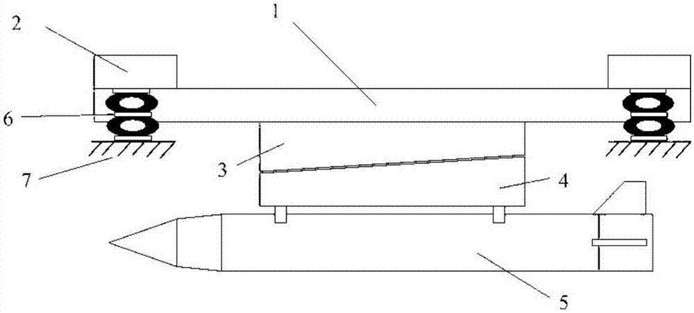 Supporting system for vibration test of on-board add-on pieces and design method thereof