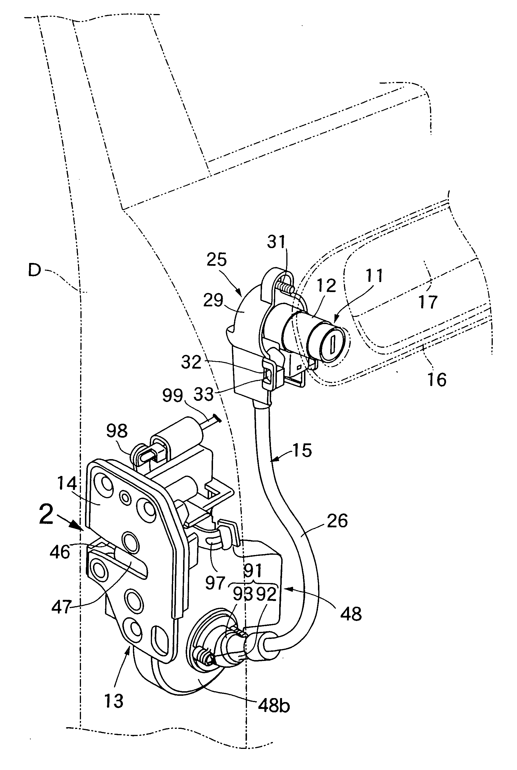 Vehicle door opening/closing device