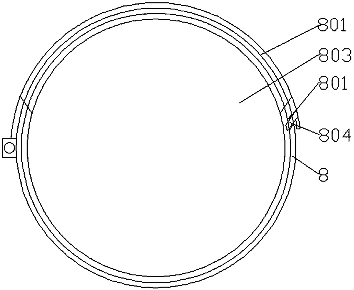 Stirring equipment for broken plastic