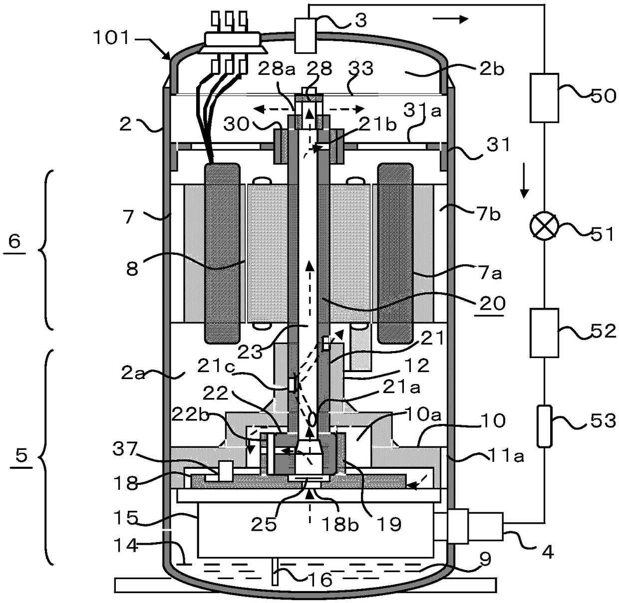 Scroll compressor and refrigeration cycle device with scroll compressor