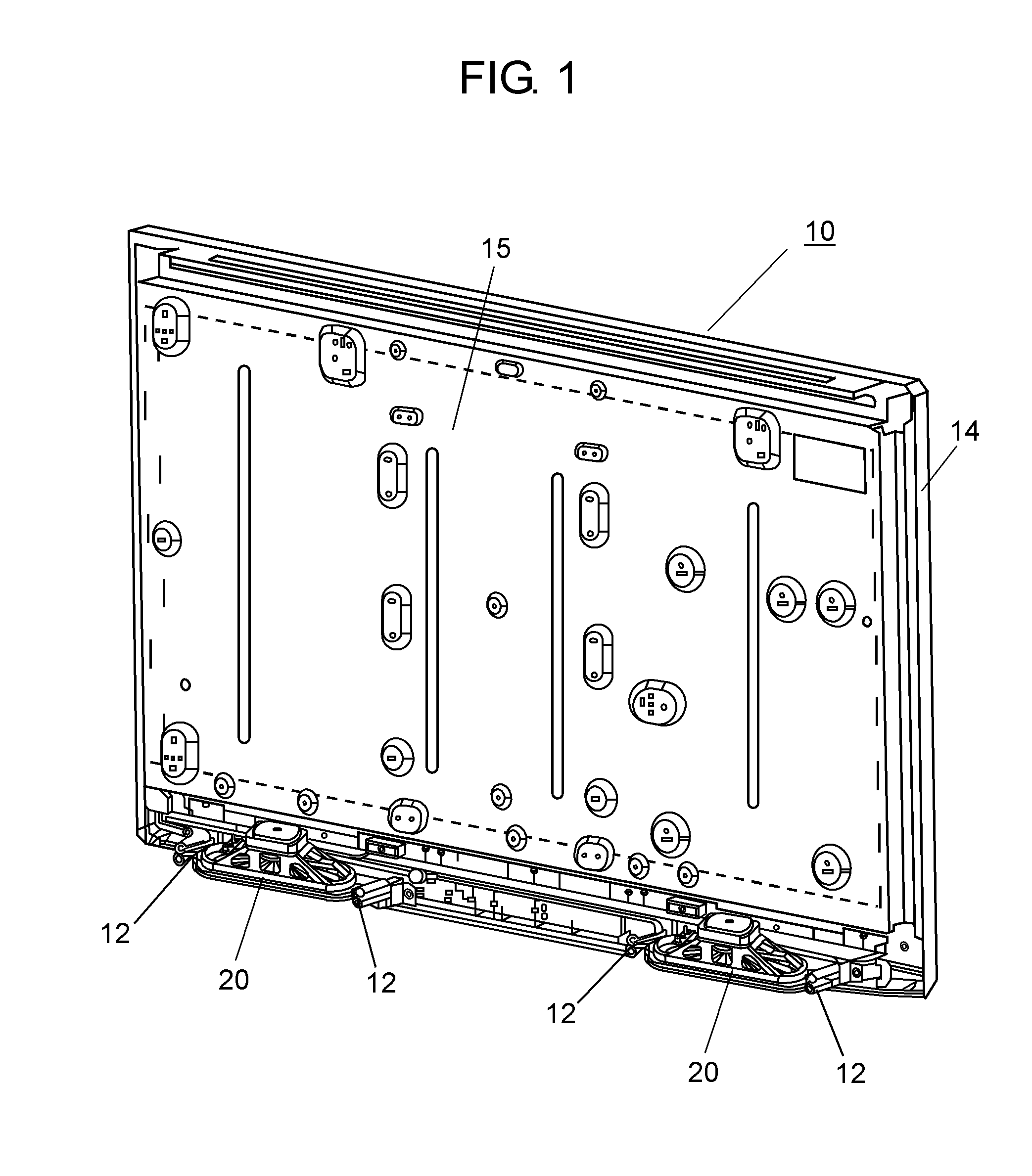 Speaker retaining mechanism and television receiver comprising same