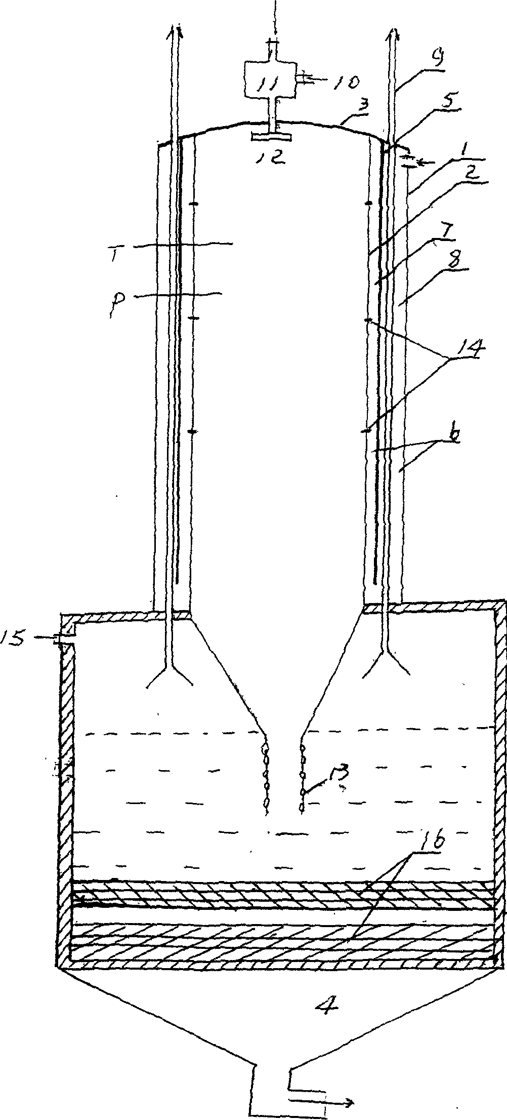 High temperature decomposition/chemical combination combustion method and apparatus for sewage treatment