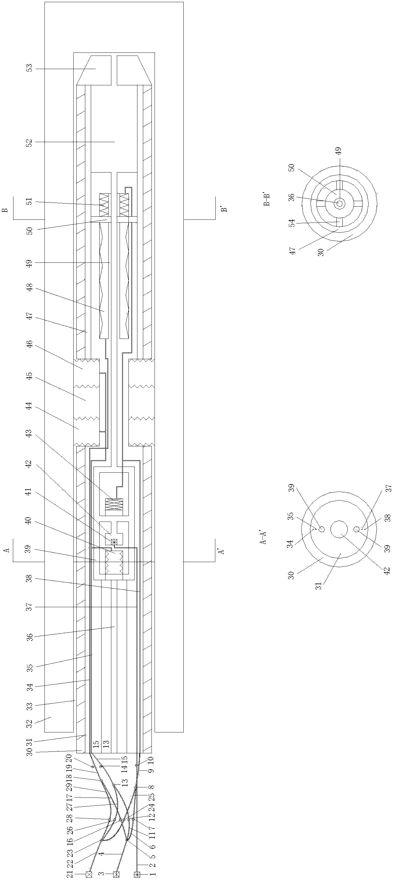 Self-drilling type in-situ measuring device of coal seam gas pressure