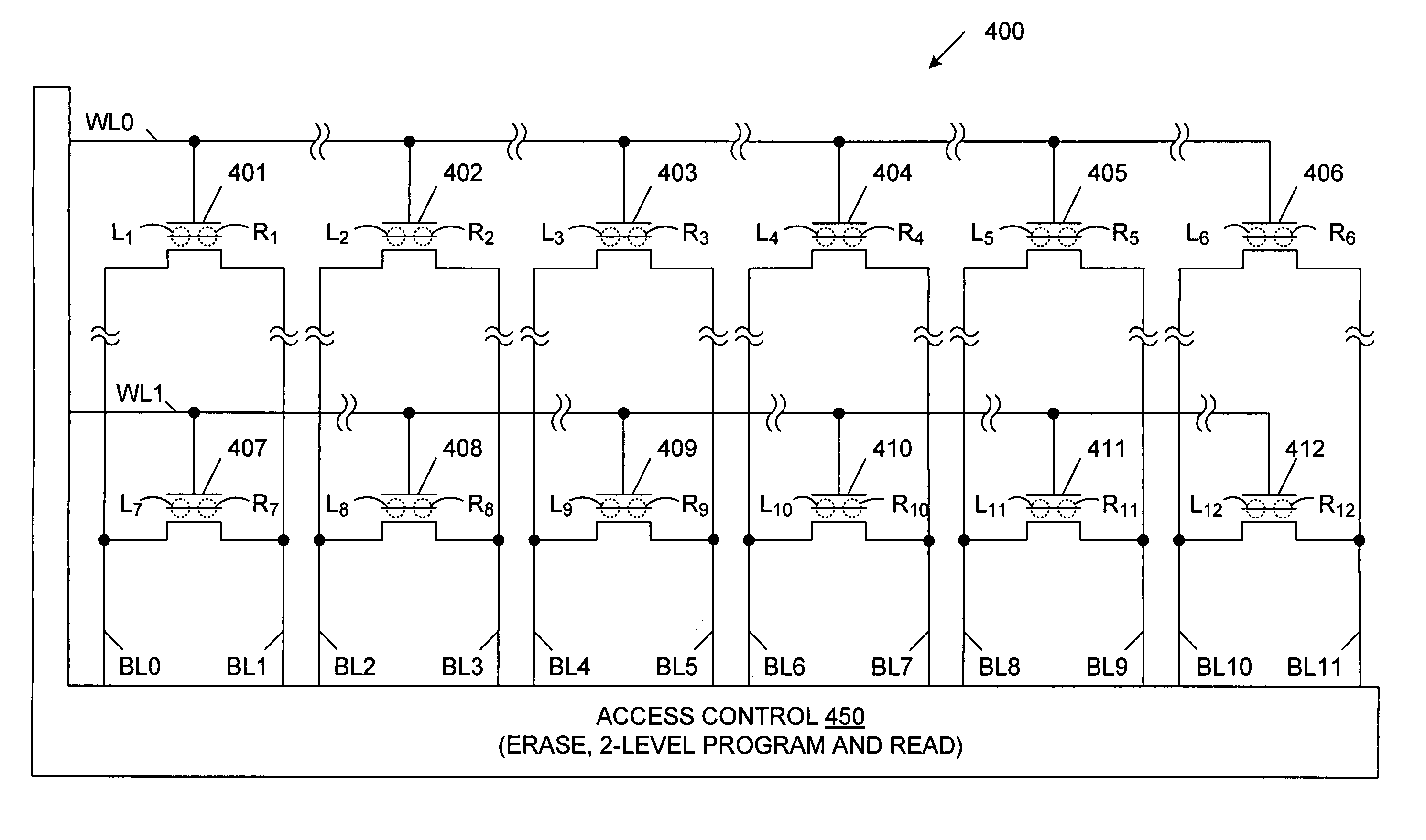 3-Bit NROM flash and method of operating same