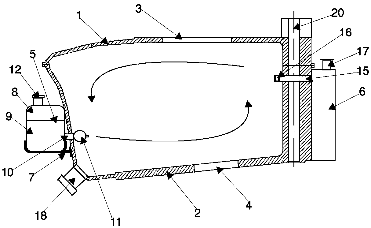 An automatic descaling nylon alloy water tank