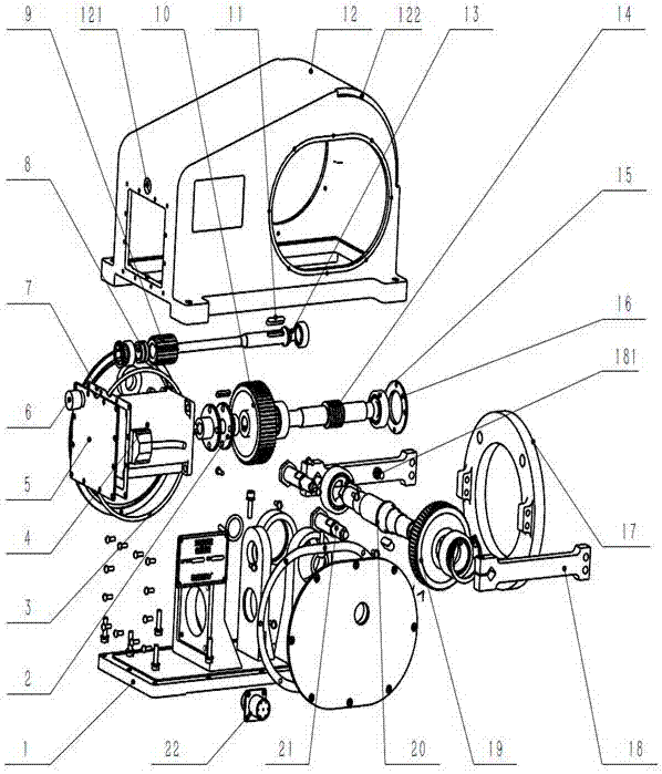 Compact vehicle-borne antenna lifting device