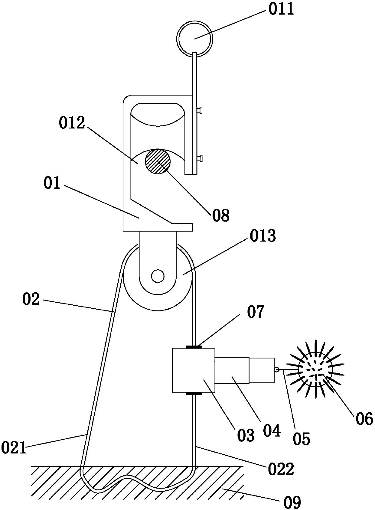 Processing device for sunshade screen in overhead power transmission line lead span