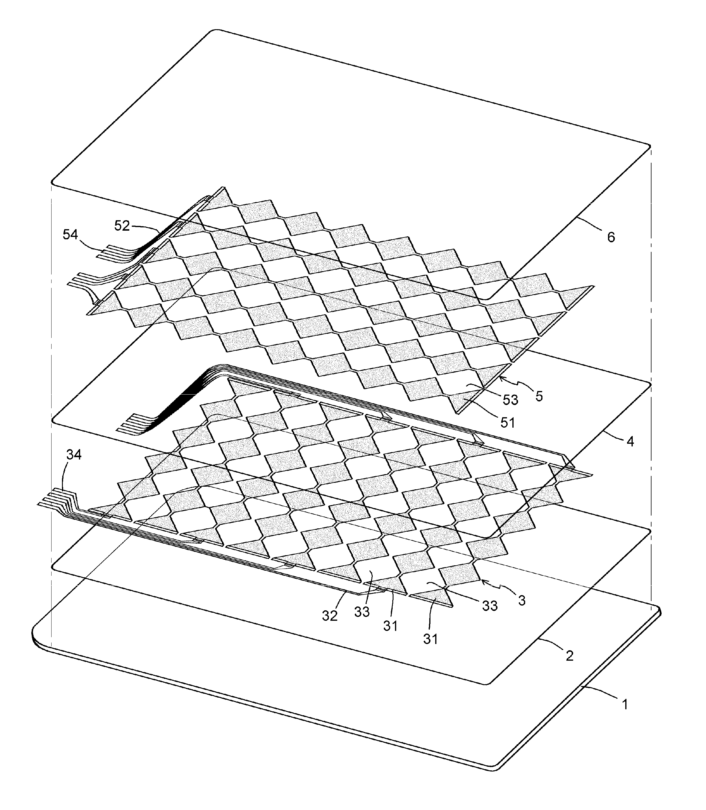 Transparent capacitive touch panel