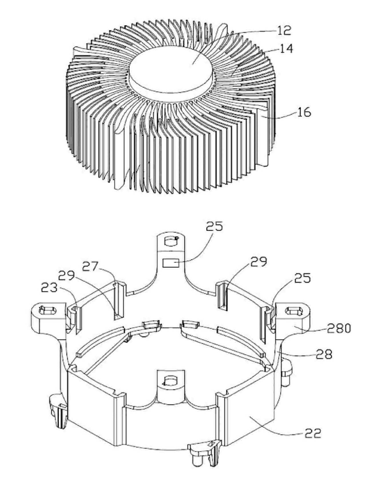 Fixing bracket and radiating device using same