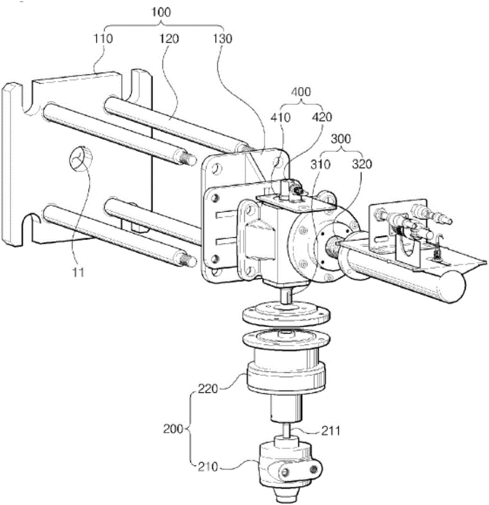 Injection nozzle introduction device for smelting furnace