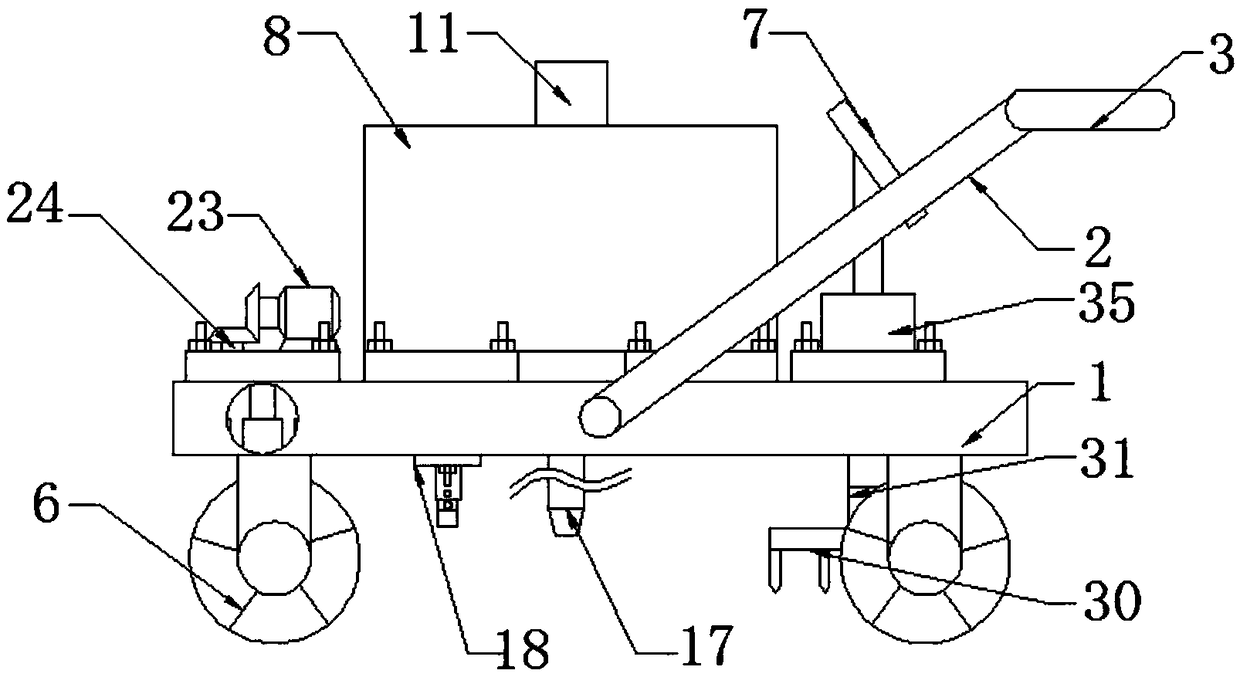 Fertilizer application device for medicinal material planting