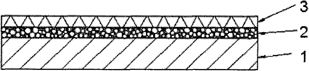 Three-layer self lubricating abrasion-resistant slide bearing material and preparation method thereof